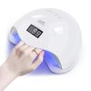 lishumei LED Nail Lamp, 48W Nail Dryer Gel Nail Polish Curing LED UV Light with 4 Timers Automatic Sensor LCD Display Professional Nail Art Tools Accessories for Fingernail Toenail Salon （White）