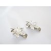 Generic 2 extra tiny small silver maple leaf metal alligator hair clip for fine thin