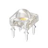 CHANZON 100 pcs 5mm Piranha SuperFlux Warm White LED Diode Lights (Clear Transparent Round Lens 4 pins DC 2V 20mA) Lighting Bulb Lamps Electronics Components Indicator Light Emitting Diodes