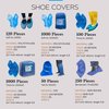 100 + 20 Pieces (60 Pairs) Shoe Covers Disposable - Non Slip 15.7'' Hygienic Shoe & Boot Covers Recyclable Waterproof Shoe Booties for Indoors. Booties Cover See all models.