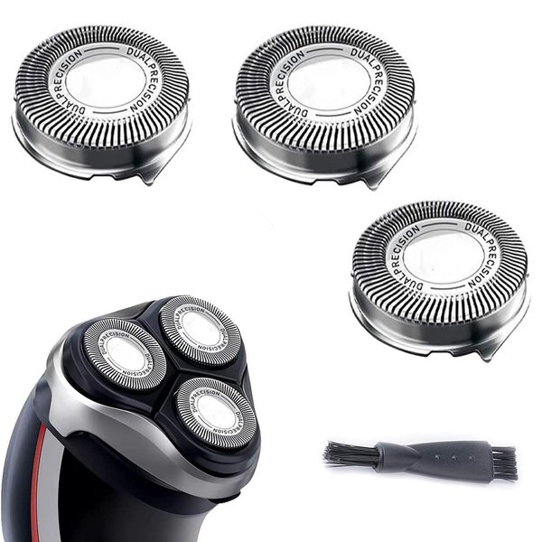 HQ8 Replacement Heads Compatible with Philips Aquatec Shavers Fit for Norelco Razor PT720 AT880 AT810 Heads, for Electric Razor & Aquatec Shavers OEM HQ8 Blades Upgraded, 3-Pack with Brush