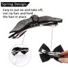 AHONEY 1Pack Black Hair Bow Rhinestone Hair Bows Clips for Women, Hair Bling Glitter Hair Clips Sparkly Rhinestone Barrettes for Women Girls Holiday Hair Accessories Christmas Gift