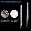 FERYES Lash Extension Tweezers Set(2 PCS),Straight and Curved Pointed Tip Tweezers for Eyelashes Extensions or 3D 6D Volume Mink Isolation,Professional Stainless Steel Eye Lash Application Tweezer