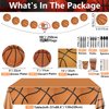Basketball Party Decorations, Basketball Birthday Party Supplies, Include Plates, Basketball Banner, Tablecloth, Napkins, Cutlery, for Kids Boys Basketball Fans Birthday, Serves 20