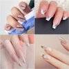 5 Pcs Nail Art Tips Guide Tapes Striping Line Sticker, 0.5cm Nail Art Adhesive Tapes Stickers, Strong Sticky Glue Tape Creative DIY Design Nail Sticker French Style Manicure Tool