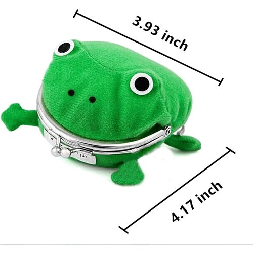 Bestmaple Frog Wallet Anime Cartoon Wallet Coin Purse Manga Flannel Wallet Cute Funny Plush Toy (Anime Frog)
