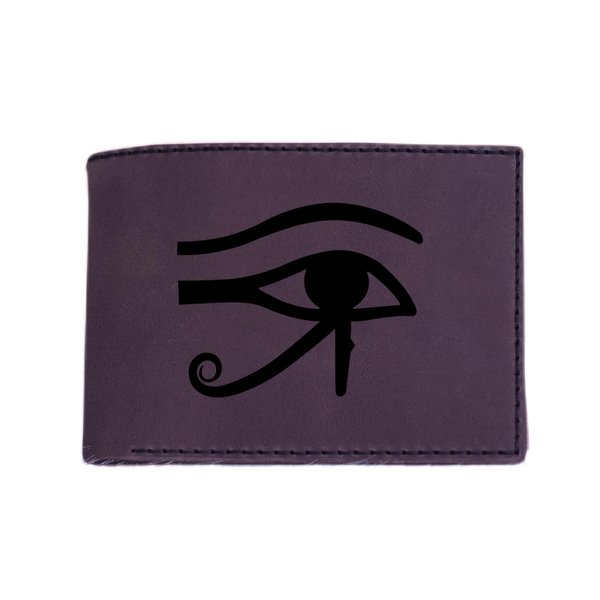 VietsWay Men's Eye Of Horus. Pharaoh Symbols Leather Flipout Slim ID Wallet MHLT_04