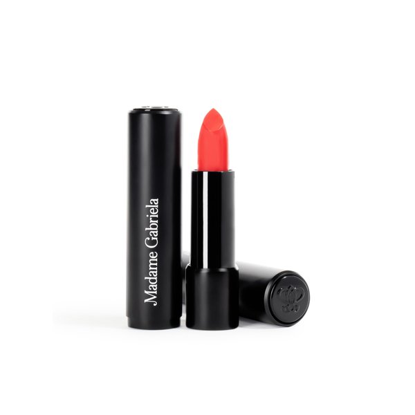 MADAME GABRIELA Coral Red Lipstick - Infused with Manuka Honey, Shea Butter, and Oils - Clean, Moisturizing, Natural - Cruelty-Free, Paraben-Free - Unique for All Skin Tones - Mexico City at 9