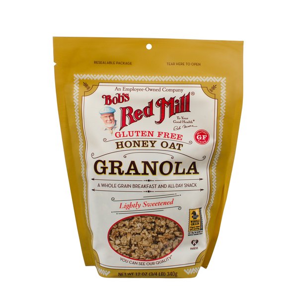 Bob's Red Mill Gluten Free Honey Oat Granola, 12-ounce