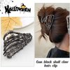 Skeleton Hand Metal Hair Claw Clips Alloy Hair Claw Clips, 1Pcs Gunmetal Hand Skull Metal Hair Clip for Thin Hair Punk & Y2K-Style (Gunmetal)
