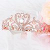 SuPoo Rose Gold Bridal Crown Wedding Tiaras and Crowns for Women Girls Queen Birthday Crown with Combs Crystal Princess Rhinestone Tiara Headband Prom Headpieces Cosplay Hair Accessories for Halloween