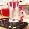 Pancake Batter Dispenser Electric Batter Mixer Separator for Cupcakes Pancakes Cookie Cake Waffles or Any Baked Goods, Batter Dispenser with Clear Tick Marks, Easy to Use (40.58oz - Clear/Red)