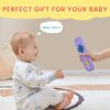 Baby Toys 0-6 Months, 2Pack Teethers for Babies 0-6 Months, 6 Month Old Baby Toys 3-6 Months, Baby Teether Toys, Infant Teething Toys for Baby Boy Girl Toys (Blue + Purple)
