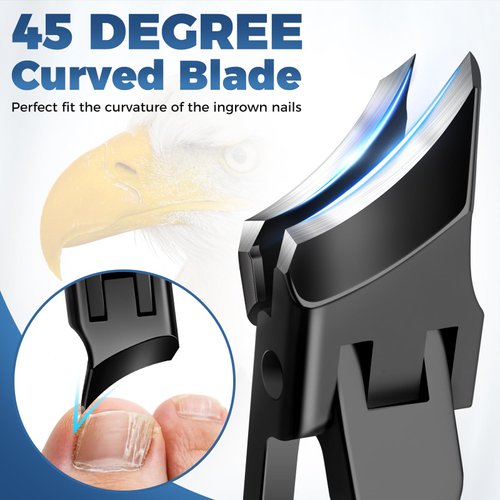 2024 New Toenail Clippers for Thick Toenails for Seniors, Toe Nail Clippers for Men Thick Ingrown Nails with Wide Jaw, Upgrade Slanted Curved Sharp No Splash Fingernail Clipper Cutters with Catcher
