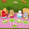 Li’l Woodzeez – 20 Pcs Picnic Playset – Including 1 Baby Bear,Toy Picnic Basket&Blanket, Play Food&More Accessories – Gift Doll Playset for Kids Ages3+