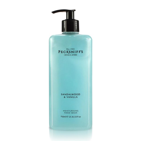 Pecksniff's Classic Sandalwood & Vanilla Scented Moisturizing Hand Wash | 750ml, 25.3 Fl oz