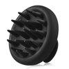 BEAUTLOHAS. Silicone Scalp Massager Hair Scrubber Brush, Silicone Scalp Scrubber with Soft Bristles for Wet Dry Hair, Silicone Head Scrubber Hair Shampoo Scalp Brush Hair Growth for Women Men(Black)
