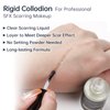 BOBISUKA Rigid Collodion 15ml with Brush & Remover 50ml Makeup Set Professional Scarring Liquid For Special Effects Makeup Kit, Face Body Realistic SFX Scar Makeup for Halloween Costume Cosplay Film