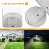 LEPOWER 3500LM Dusk to Dawn LED Security Lights Outdoor, 35W Outdoor Flood Light with Photocell, 5500K, IP65 Waterproof 3 Head Exterior Light for Garage, Patio, Yard
