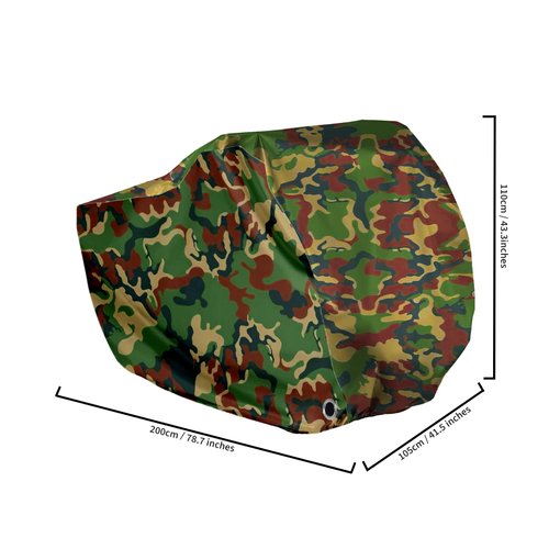 Camouflage Bicycle Cover For 2~3 Bikes, Maveek Waterproof Cycle Bike Ebike Cover With Lock Hole, Dustproof UV Resistant Travel Outdoor Protection Indoor Storage