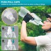 Filter 1L Collapsible Water Bottles with Push Pull Cap, Foldable Travel Water Bottle for Traveling, Hiking, Camping, Backpacking - Lightweight, Reusable, Clear Design