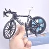 Ailejia Mini Bike Ornament Toy Doodle Bicycle Mountain Cake Topper Dirt Bike Party Decorations BMX Finger 1:8 Scale Curved Simulation Toys for Home Decor,Collection (Black)