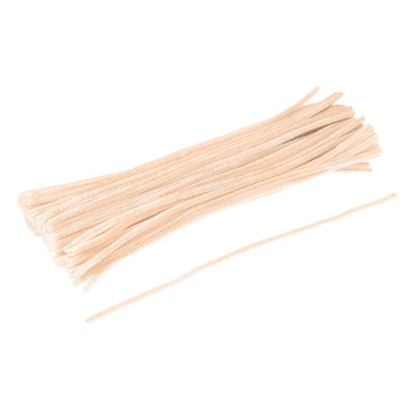 MECCANIXITY Pipe Cleaners Chenille Stems 30cm/12 Inch for DIY Art Creative Crafts Decorations, Beige Pack of 200