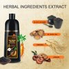 KINGMING Dark Brown 3 in 1 Hair Dye Shampoo for Gray Coverage, Herbal Ingredients for Men and Women, 500ml (Dark Brown)