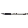 Zebra Pen F-301 Retractable Ballpoint Pen, Stainless Steel Barrel, Bold Point, 1.6mm, Black Ink, 12-Pack