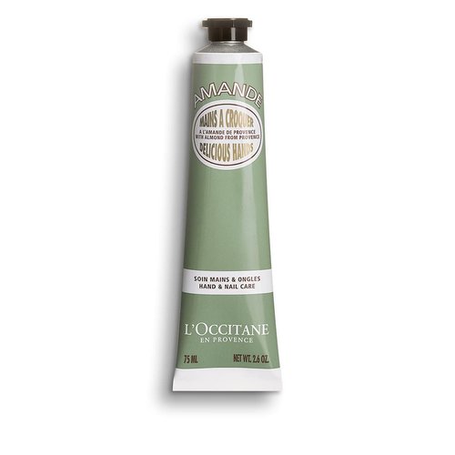 L'OCCITANE Almond Delicious Hand & Nail Cream: Soften hands & Cuticles with Irresistible Almond Scent, Moisturizing, Infused With Almond Oil, 24-hour hydration*, 2.6 Oz
