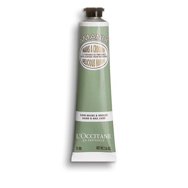 L'OCCITANE Almond Delicious Hand & Nail Cream: Soften hands & Cuticles with Irresistible Almond Scent, Moisturizing, Infused With Almond Oil, 24-hour hydration*, 2.6 Oz