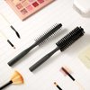 Geiserailie 2 Pieces Thick Round Hair Comb Bristle Round Hair Brush Blow Drying Hairbrush Small Brush Short Hair Massage Comb Head Massage Round Brush Roll Hairbrush for Wet or Dry Hair (Black)