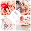 5pcs Nail Polish Clean Up Brush Gel Nail Polish Remover Brush Fingernail Clean Up Brushes Round & Angled Manicure Brush for Nails Cleaning Nail Art Design Brushes