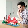 KLMEi Micro Building Blocks Set for Adults San Francisco Golden Gate Bridge Architecture Skylines Model, Mini Bricks Toy Present for Kids 1610 PCS