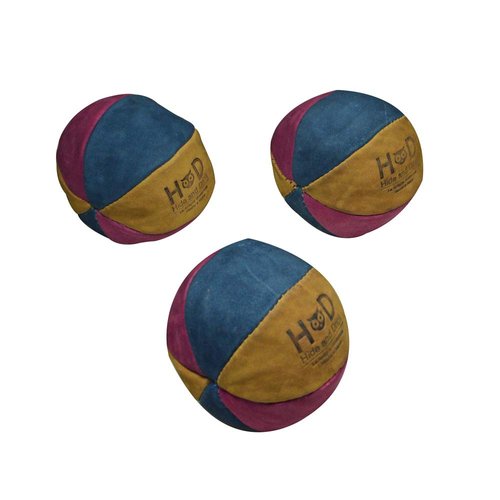 Hide & Drink, Set of 3 Juggling Balls, Equipment, Professional Style with Great Feel, Panel Design, Full Grain Leather, Handmade, Multicolor