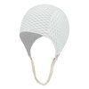 Luxury Divas White Textured Latex Rubber Swim Cap with Strap