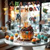 Motorcycle Dirt Bike Birthday Party Decoration for Boys Kids Motorcycle Motocross Dirt Bike Theme Happy Birthday Banner and Hanging Swirls for Birthday Party Decor Supplies