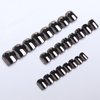 BFY Press on Nails Short Square, Black Chrome Fake Nails, Mirror Metal Acrylic Nails Set Stick Glue on Nails, Shiny Glossy False Nails Elegant Women Girls Nail Accessories Decorations 24 Pcs
