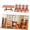 Dollhouse Table and Chairs 1 12 Scale Wooden Furniture Model 5pcs Miniature Dining Table Chairs Set for DIY Hobby Mini Dining Room Decoration Accessories