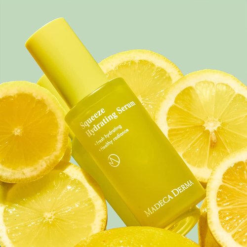 MADECA DERMA Squeeze Hydrating Facial Serum 1.01 FL.OZ for Women - Fresh Hydration and Healthy Radience, Fresh Squeezed Fruits and Vegetables, Prickly Pear Cactus & Carica papaya