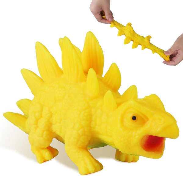 Dinosaur Squishy Toys for Kids, Stegosaurus Stress Balls for Adults, Dinosaur Sensory Fidget Toys, Dinosaur Stretch Stress Relief Squeeze Ball, Squishy Dino Sand Filled Toy for Kids Party Favor