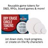 Apostrophe Games Dry Erase Tokens - 52 Reusable Board Game Pieces (1", 2" & 3"), DIY, RPG – Create Your Own Custom Tiles