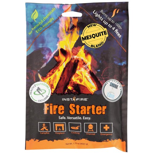 Instafire Insta-Fire Mesquite Blend Granulated Fire Starter, All Natural, Eco-Friendly, Lights Fires in Any Weather 1.75oz Pouches (6 Packs)