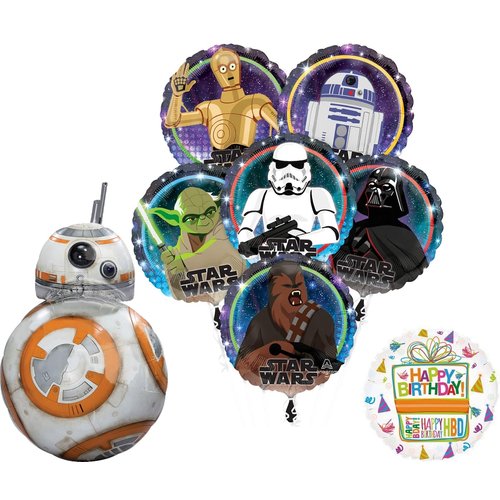 Anagram Star Wars BB8 Birthday Party Supplies Balloon Bouquet Decorations