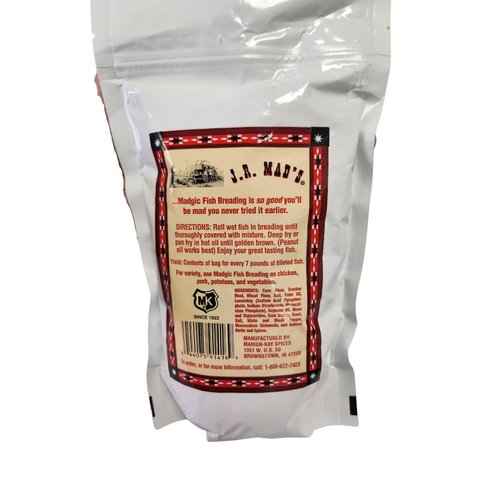 J.R Mad's Madgic Fish Breading, Seasoned Crispy Fish Fry Seafood Breading, Season Coating Mix For Fish 20 oz
