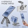 Magnetic Pocket Phone Tripod Foldable Compatible with Magsafe for iPhone 15/14/13/12 Plus Pro Max Series, Upgrade Mini Cell Phone Tripod Mount Handle Smartphone Desk Stand Travel All in One