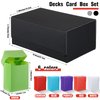 Yexiya 7 Pcs Deck Card Boxes, 1 Leather Deck Storage Box with 6 Plastic Deck Card Cases Playing Cards Box(Black, Gray)