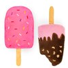 Giftable World 9 Inch Plush Pet Toy Ice Cream Bars with Squeaker - 2 PK Chew Toy