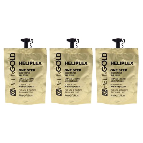 Helis Gold Heliplex One Step Hair Serum for Unisex - 1.7 oz Serum - Pack of 3