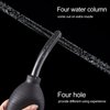 Douche Enema Bulb for Men or Women - with Anti Back-Flow and 8 Shower Holes, Easy to Clean and Reusable Douche Cleaner (10 oz) (Black)